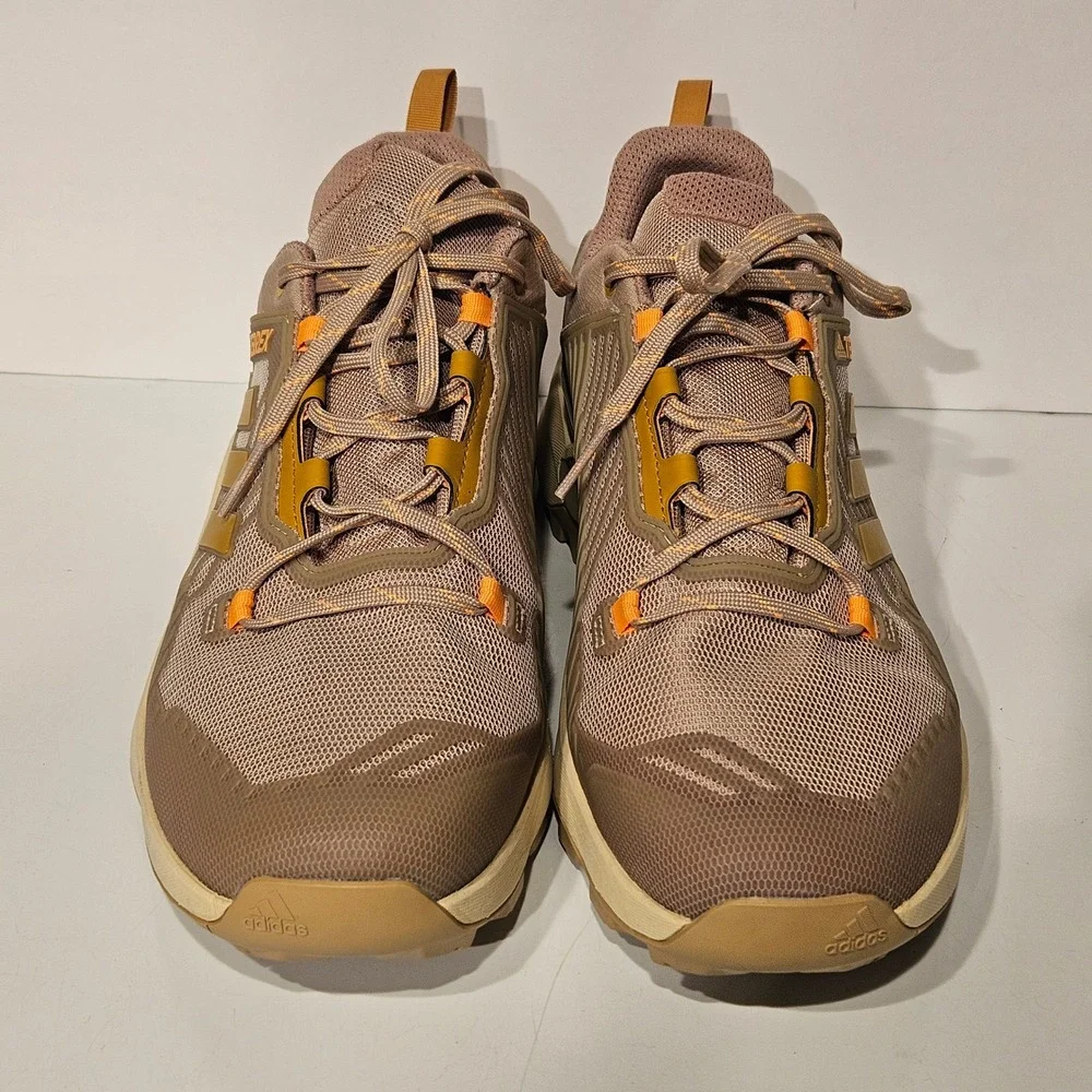 Adidas Terrex Swift R3 Hiking Shoes Mens 13 Beige Orange GZ0359 Low Top Sneaker
